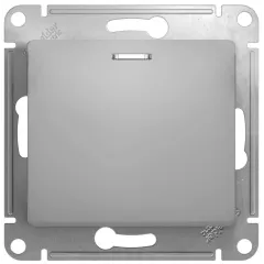 Выключатель 1-кл GLOSSA алюм./подсв. GSL000313
