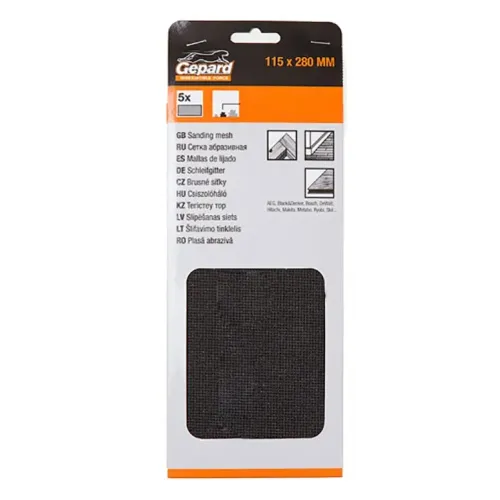 Сетка шлифовальная GEPARD 115x280мм Р180 5шт (GP5013-180)