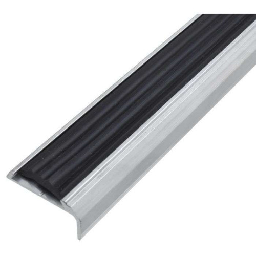 Угол 40*20мм,с резиновой вставкой 0,9 алюминий (вставка черная)