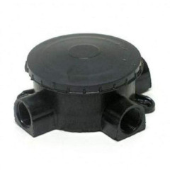 Коробка распред. 70х35мм 3х рожковая пластиковая,чёрная IP 42 (601833)