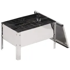 Коптильня 40х25х14 см нержавеющая сталь 0,5 мм разборный с крышкой (445408)