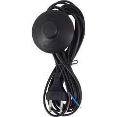 Шнур для светильников FERON черный с ножным выключателем DM106 29843 (678306)