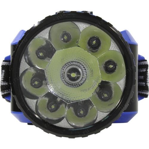 Фонарь налобный SMARTBUY SBF-25-B аккумуляторный 1(1Вт)+8 LED синий (554885)