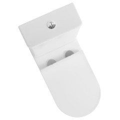 Унитаз-компакт EVA GOLD EG306T тонкое сиденье ДП, безободковый, гориз. вып., круговой смыв