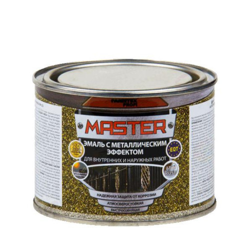 Эмаль MASTER PRIME с металлическим эффектом серебро 0,4 л