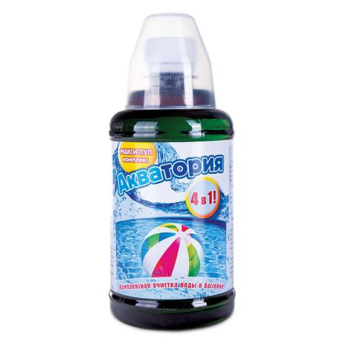 Средство Акватория Макси-пул для комплексн. очистки воды в бассейне 4в1 500мл