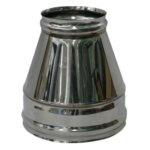 Дымоход конус 0,5мм Ф130х200 нержавеющая сталь (Феррум)