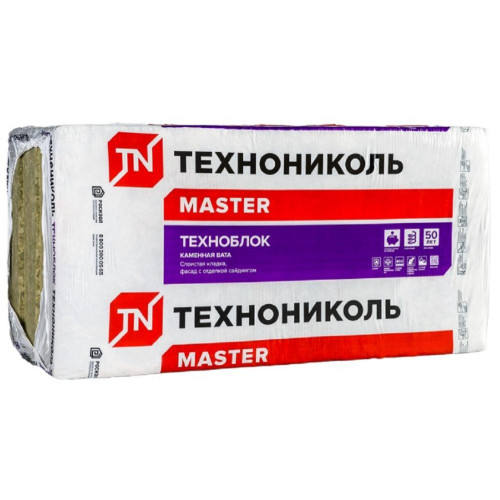 Утеплитель мин/ват ТЕХНОНИКОЛЬ ТЕХНОБЛОК 1200х600х100 (4шт, 2,88м2, 0,288м3)