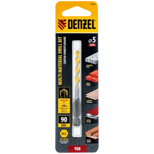 Сверло универсальное Denzel Multi cut 5 мм (706006)