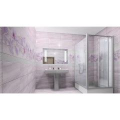 Панель ПВХ Unique 2,7*0,25*8 Крокус с глиттером серебро (лазерная печать) (12)