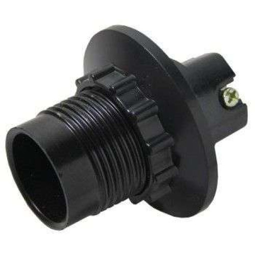 Патрон Е14 карболитовый резьбовой с кольцом черный EKF LHC-E14-r-s (459413)