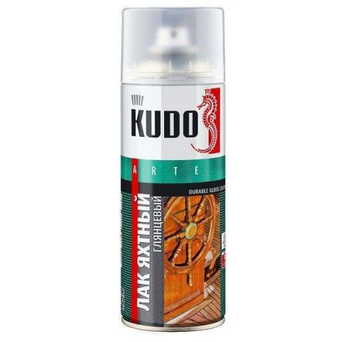 Лак аэрозольный KUDO универсальный яхтный глянцевый 520мл KU-9003