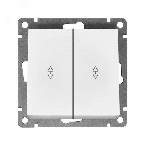 Переключатель 2-кл Universal Афина 10А белый A0026