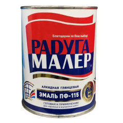 Эмаль ПФ-115 РАДУГА-МАЛЕР жёлтая 6 кг