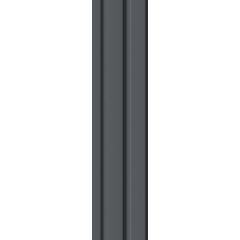 МДФ Реечная STELLA Профиль Финишный Beats De Luxe Black Lead 2700*77/61*16 (в уп. 4шт.)