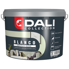 Краска в/д DALI COLLECTION BLANCO для стен и потолков 9л База А