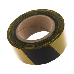 Лента сигнальная СИБРТЕХ 50ммх200м черно-желтая (89033)