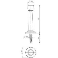 Упор дверной FUARO DS-15 BL-24 черный (43251)