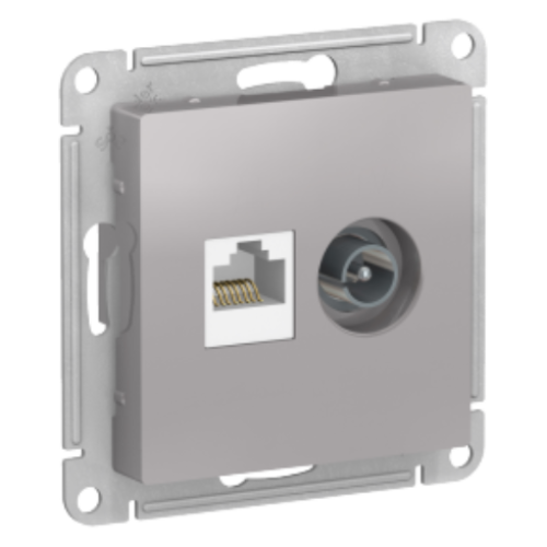 Розетка PC+TV AtlasDesign алюм. SchE ATN000389