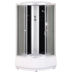 Душевая кабина EVA GOLD 90х90см выс. поддон, чёрное заднее стекло, F902BS (3кор.)