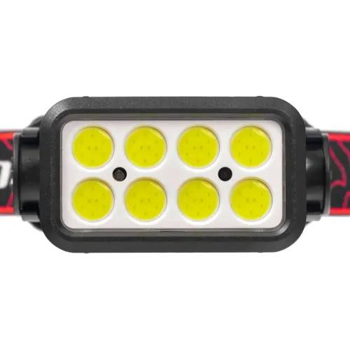 Фонарь налобный FOCUSray 1301 8 диодов 3W COB,акку 18650 1200 мАН,3,7V встроенный,сенсор,индикатор заряда