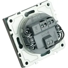 Выключатель 1-кл ЭМИЛИ с подсветкой платиново-серый RSW10-5101-10