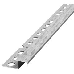 Профиль под плитку алюм. 10-12мм наруж. 2,5м Серебро люкс 01л ПУ 18