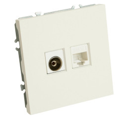 Розетка PC+TV ЭМИЛИ белый RST00-5106-01