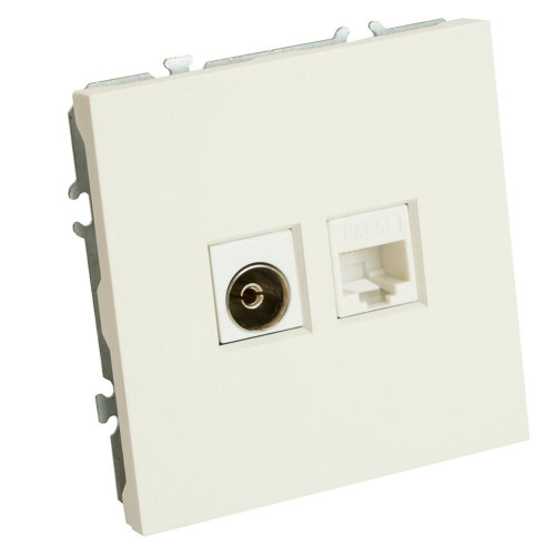 Розетка PC+TV ЭМИЛИ белый RST00-5106-01