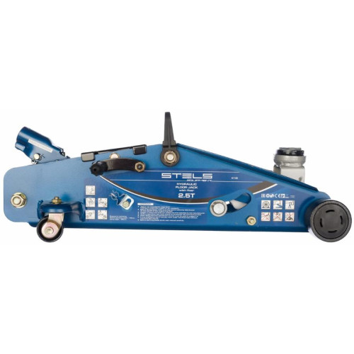 Домкрат подкатной STELS  2,5т с фиксатором, 140-385 мм, кейс (51132)