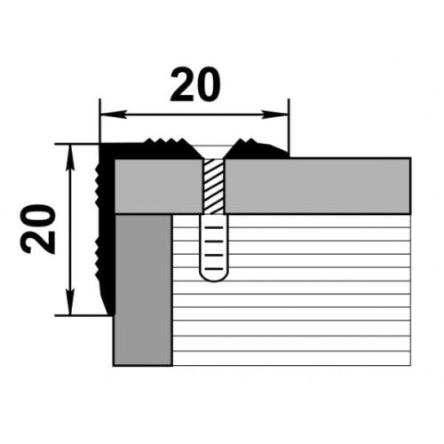 Профиль угловой 20*20 1,8 Дуб беленый (Лука ПУ 05-1.1800.087)ВНУТР.