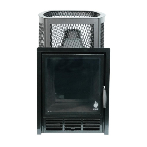 Печь банная Сибирь 20-ПРО чугунная панорамное стекло(*9)