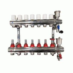 Коллекторная группа TIM латунная с расходомерами ф 1