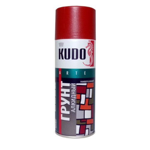 Грунт аэрозольный универсальный алкидный КРАСНО-КОРИЧНЕВЫЙ 520мл KU-2002