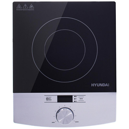 Эл. плита индукционная HYUNDAI HYC-0102 серебристый/черный