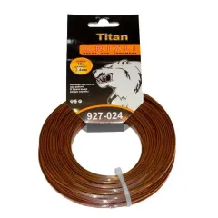 Леска для триммера TITAN GRiZLi (картон) 2,40ммх15м, черный+оранж (927-024)