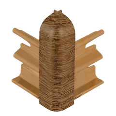 Угол наружный для вспененного плинтуса Классик Софт 80мм/Орех 224