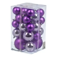Шары новогодние 32шт сиреневый/розовый F010010 (480058)