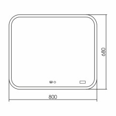 Зеркало MIXLINE с LED подсветкой 