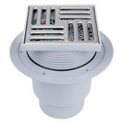 Трап кан. верт. ф 110 реш. 150х150 нерж, сухой гидрозатвор TQ1712