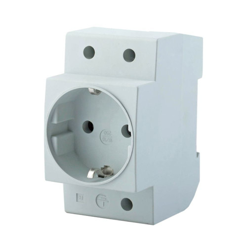 Розетка на DIN-рейку STEKKER 2P+PE 16А серая PST16-70-20 39171