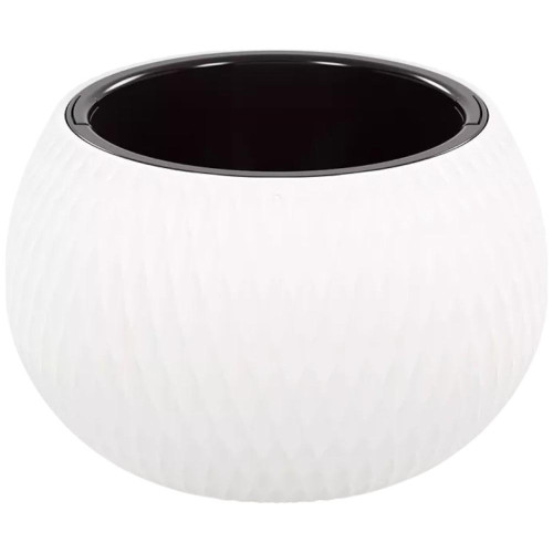 Горшок для цветов Жемчужина 16л со вставкой 7л белый М 8728 (276882)