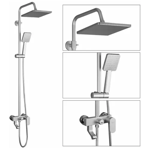 Душевая стойка FRUD R24001 серебро