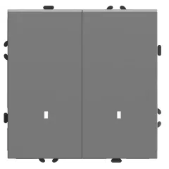 Выключатель 2-кл ЭМИЛИ с подсветкой платиново-серый RSW10-5102-10