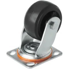 Опора поворотная колесная сер. рез. SCd 42 ф100мм, г/п-130кг