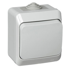 Выключатель О/У 1-кл ЭТЮД IP44 серый BA10-041C (82993)