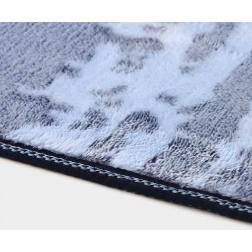 Набор ковриков для ванной и туалета 2шт ДОЛЯНА 50х80см+50х40см Блик синий (4597764)