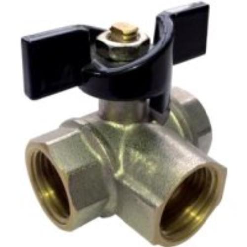 Кран трехходовой ф 1/2