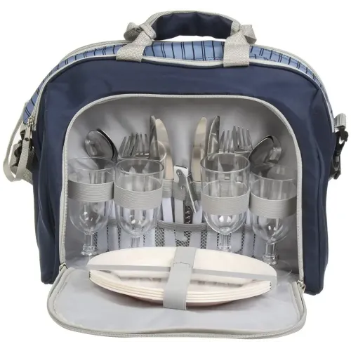 Термосумка Green Days 39х21,5х30см с набором для пикника на 4 персоны (487768)