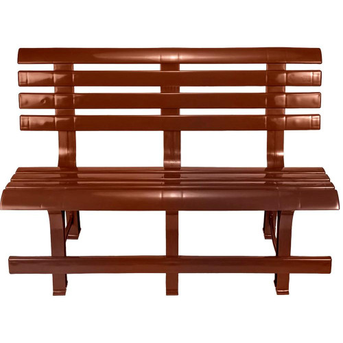 Скамейка со спинкой СТАНДАРТ ПЛАСТИК 120*53*80см шоколад (217511)